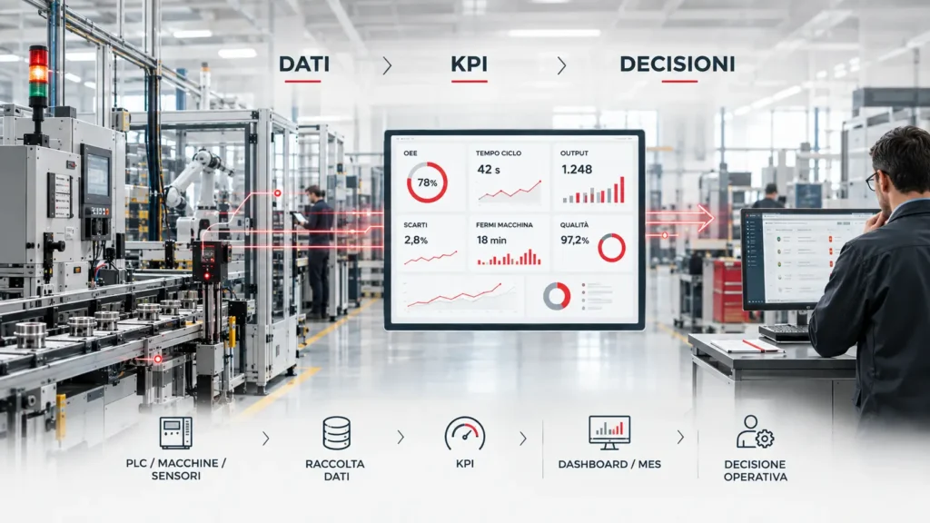 Infografica KPI di produzione