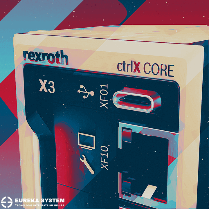 Primo piano di un ctrlX CORE, ctrlX AUTOMATION