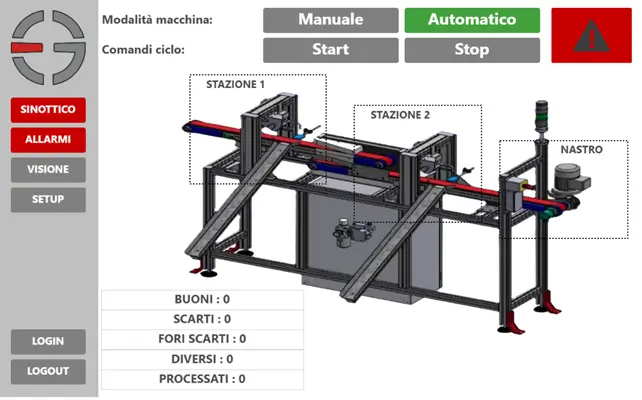 Interfaccia sistema di visione Keyence per il controllo qualità della minuteria per Automotive