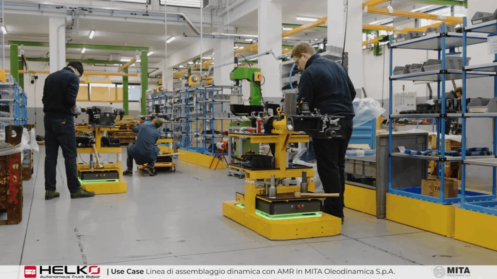 Esempio di automazione di linea con AMR finanziabile tramite INAIL ISI 2025